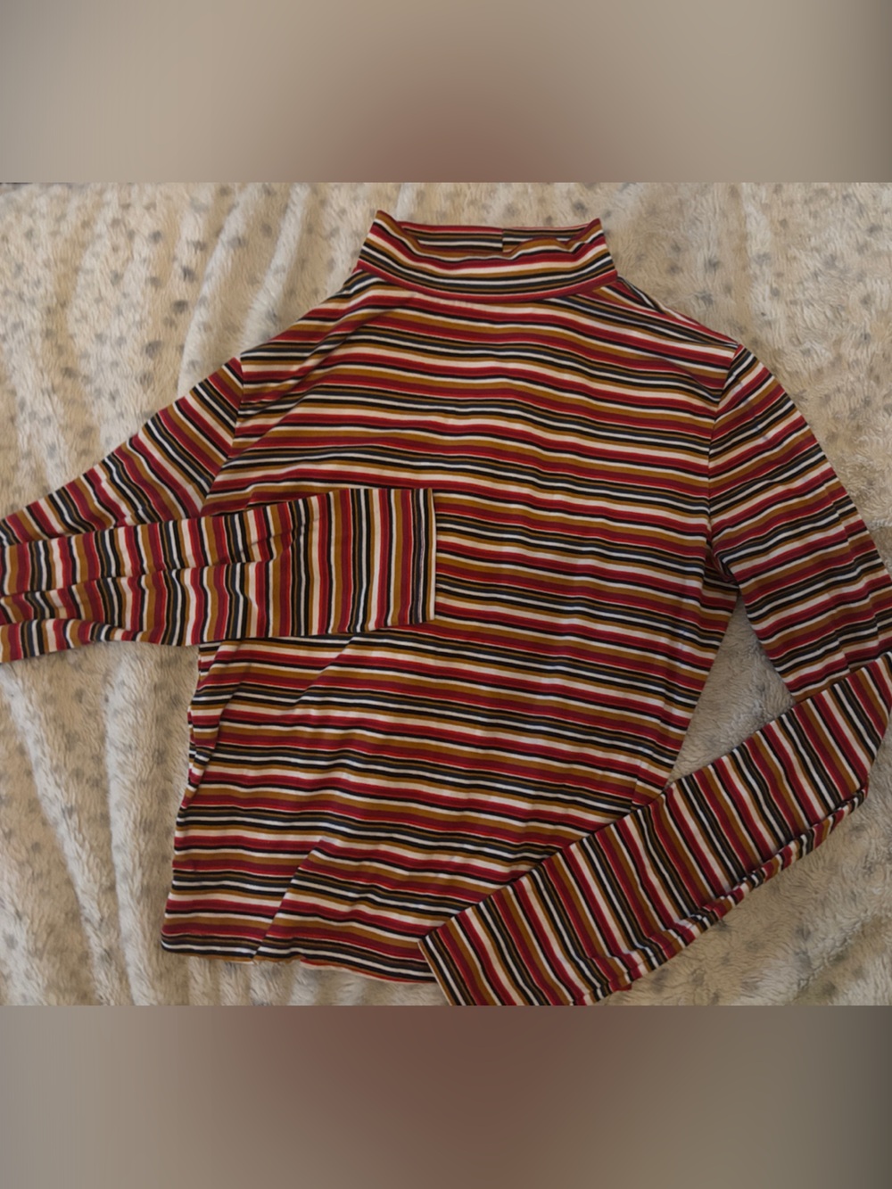 Forever 21 Multicolor Striped Turtleneck Sweater